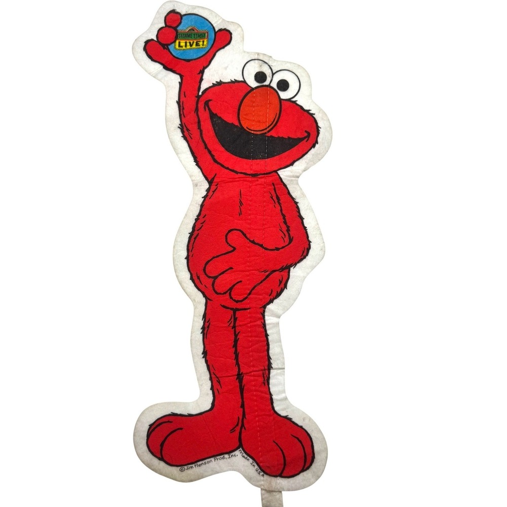 Sesame Street Live Elmo Vintage Felt Character Pennant Jim Henson 20.5in Red